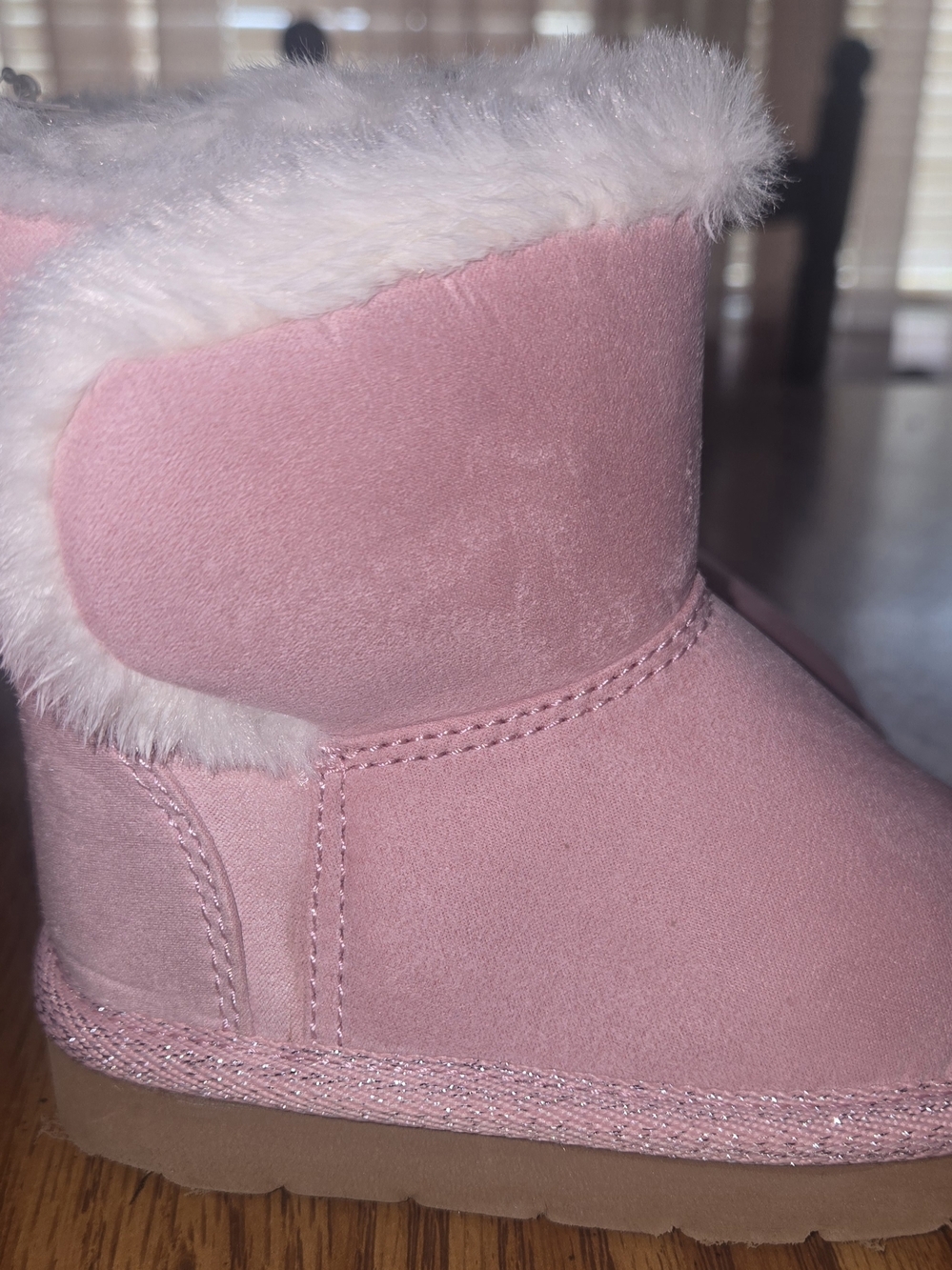 GAP Baby Girl Pink Faux-Fur Slip-On Boots
